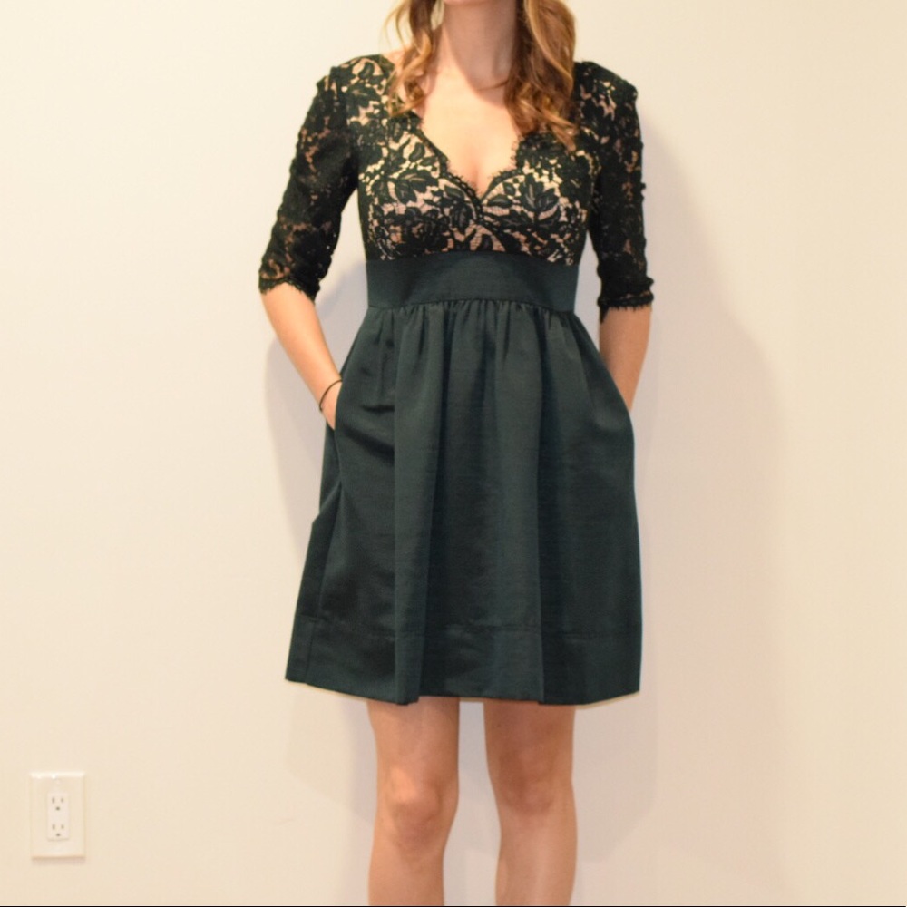 Eliza J Lace and Faille Dress Size 8